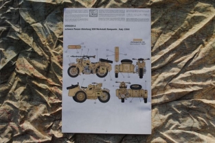 Italeri 7403 GERMAN MILITARY MOTORCYCLE with SIDECAR 1:9